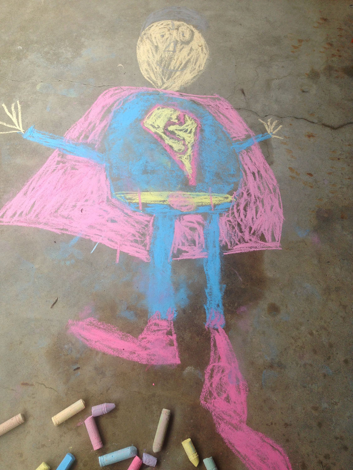 Superman in Chalk
